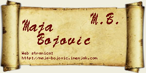 Maja Bojović vizit kartica